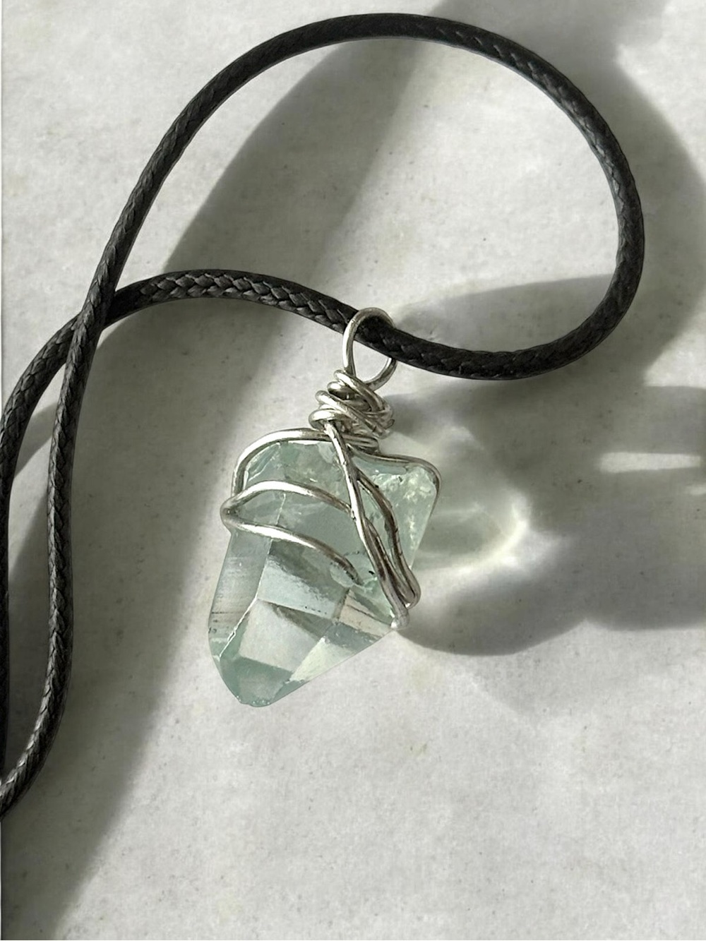 5 For $25💫Wirewrapped Sea Mist Quartz Pendant